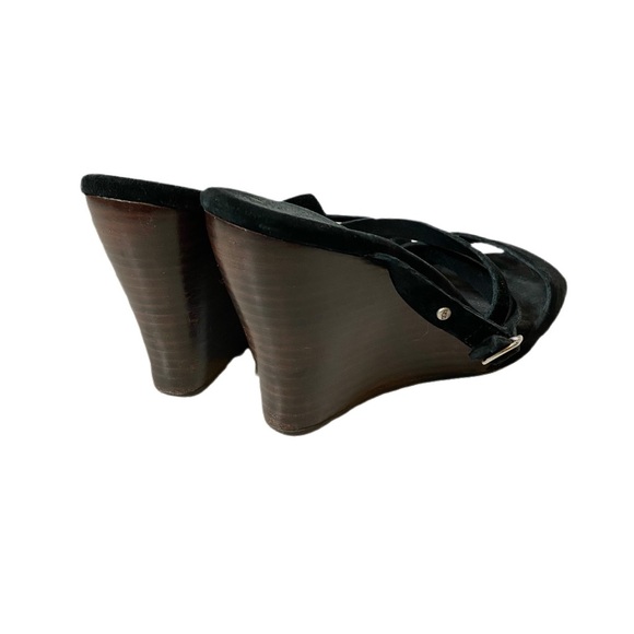 UGG Australia Black Suede Wedge Heels - Picture 2 of 6